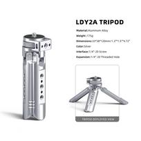 LEAPLIGHT Aluminum Tripod for DJI Osmo Pocket 3/4/4P//360LunaUltra Handheld Grip Mini Desktop Stand W 360° BallHead+Phone Holder