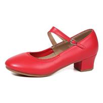 Elegant Selling Gold Best Shiny Mary Jane Dance Shoes Buckle Strap Mid Heel Ideal For Ballroom Dance 40