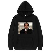 Michael Scott Homage The Office Men's Hoodie TV Series Dwight SchruteJim Halpert Hoodies Cotton Sweatshirt Tops Plus Size Clothing 3XL gray
