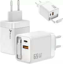 Įkroviklis Reagle PD 65W GaN 1x USB-A 1x USB-C (RCHAR55)