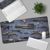 Didelis Taktinis XXL Pelės Kilimėlis PC Žaidimų Klaviatūros Kilimėlis Ginklo Ardymo Šautuvo Detalių Vaizdo Kilimėlis Biuro Užrakintas Kraštas Stalo Kilimėlis mm 800x300x2MM gray