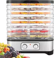 Maisto dehidratatorius, džiovintuvas vaisiams ir daržovėms, temperatūra reguliuojama nuo 35-70℃, maisto džiovintuvas 8 padėklai, 400w