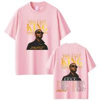 Summer Short Sleeve Casual Clothing Rapper Don Omar The Last King Tour 2026 Print T Shirt Men Women Hip-hop Punk T- Shirt XL pink