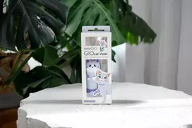 Vaikiškas katės formos garsinis dantų šepetėlis InnoGIO GIOcat, violetinis