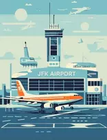 Apsauginis lagamino užvalkalas, dydis L, Jfk Airport