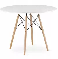 Muf Art Apvalus modernus stalas Ett svetainei virtuvei valgomajam 100cm