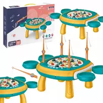 Magnetinis žaidimas žvejyba didelis staliukas žuvytės su baterijomis