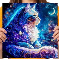 Diamond painting deimantinė mozaika rinkinys vaikams Katė