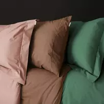 Patalynės komplektas Bianca vienspalvis dažytas rožių rudos spalvos antklodės užvalkalas 240 x 220 + 60 x 70 (2)