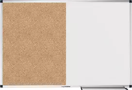 Legamaster Unite kombinuota lenta - 60 x 90 cm - baltoji lenta su kamštine danga - magnetinė ir rašoma baltoji lenta - kamštinė lenta nuotraukoms ir planams, pagaminta iš 100% natūralaus kamščio
