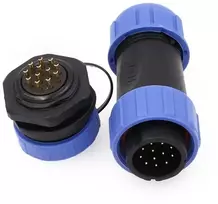 Zblzgp Sp21 12 kontaktų pramoninė elektros kabelio jungtis, 21 mm vandeniui atspari apvali elektros kabelio jungtis montuojama ant skydelio, kabelio jungties lizdas aukštos įtampos pertvaros sunkus kištukas