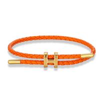 Reguliuojama 3 mm raudona pintos odos apyrankė vyrams ir moterims Nerūdijančio plieno papuošalai Klasikinė paprasta unisex poros dovana Adjustable oranžinė