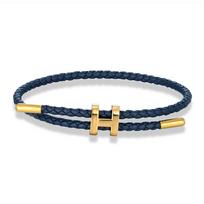 Reguliuojama 3 mm raudona pintos odos apyrankė vyrams ir moterims Nerūdijančio plieno papuošalai Klasikinė paprasta unisex poros dovana Adjustable tamsiai mėlyna spalva