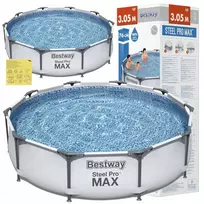Šeimos sodo karkasinis baseinas Bestway 56406 vaikams 305x76cm + lopas