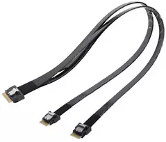 Cy Slimline Pci-e Ultraport Sas Slim 4.0 Sff-8654 8i 74pin į Dual Sff-8654 4i 38pin kabelį 40 cm Pci-express