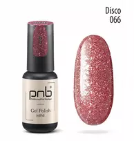 Hibridinis nagų lakas Pnb mini 066 Disco Rožinis su blizgučiais 4 ml