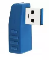 Kampinis adapteris Usb 3.0 į Usb 3.0 dešinys mėlynas