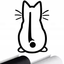 Lipdukas Grafika ant automobilio valytuvo Katė su judančia uodega Kačiukas Cat 19x29
