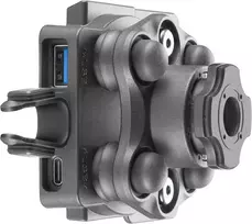 Interphone - quiklox laikiklis, suderinamas su bmw navigacijos prievadu - integruota apsauga nuo vibracijos, 2 usb prievadai (a ir c) - atsparus vandeniui ip66 - suderinamas su quiklox dėklais - modulinė sistema