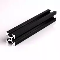 Konstrukcinis aliuminio profilis 20x20 V-slot 2020 100cm pagal užsakymą juodas