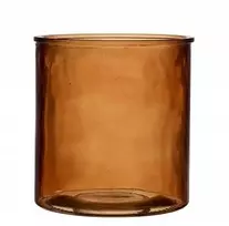 Stiklinė vaza ruda 10x10 vaza žvakidė