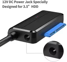 Default Usb 3.0 į Sata adapteris 2.5/3.5 colio Hdd/ssd