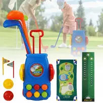 Bedee mini golfo rinkinys vaikams, pilnas komplektas: kamuoliukai, stovas, 4 lazdos