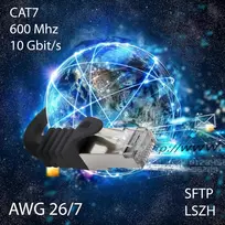 2.0m - 5 spalvų 01 cat.7 tinklo kabelis lan ethernet patch kabelis s-ftp lszh pimf 10gb s rj45 kištukas cat6a