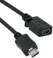 Cy micro usb į mini usb 2.0 adapterio kabelis 0.3 pėdos micro usb 5 kontaktų kištukas į mini usb 5 kontaktų lizdą duomenų kabelis kompiuteriui