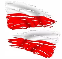 Lipdukas Lipdukai Lenkijos Vėliava Pl ant automobilio kėbulo durų bagažinės galo Uv