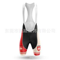 Switzerland Short Sleeve Mens Cycling Jersey Bib Shorts Set Road Bike XXXL white