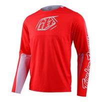 TLD Quick Dry Racing Jersey Motorcycle Cycling Shirt Breathable Offroad Sportswear XS red