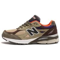 Teddy Santis x New Balance 990v3 Pagaminti JAV Smėlio spalvos Oranžiniai Unisex Kedai Ruda Mėlyna M990BT3 38 gray