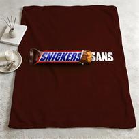 food S-Snickers-S Throw Warm Soft Flannel Blanket, Multi-use for Sofa Bed Camping Travel Nap 75cmx90cm white