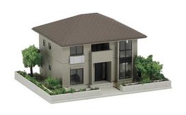 KATO N Gauge House with Garden 2 Brown Railway Model Supplies 23-404A gray