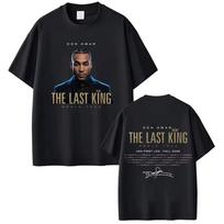 Rap Singer Don Omar The Last King Tour 2026 T-shirt Hip Hop Punk Cotton T-shirt Summer Men's Women's Street Clothing Y2k Style S black