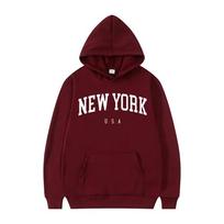 Niujorkas JAV Miesto Hoodies Raidžių Grafikos Spaudinys Vyrai Moteris Hoodie Su Gobtuvu Megztiniai Harajuku Puloveris Unisex Sportinis Kostiumas Drabužiai 3XL black