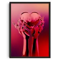 Abstract Canvas Print Mid Century Wall Art Vintage Classic Posters Retro Canvas Painting for Living Room Bedroom Home Decor 21X30cm Unframe pink
