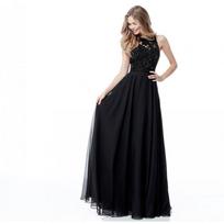 Women's evening dresses, hot-selling chiffon dresses 4XL black