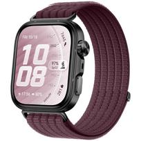 Nailono pintas kilpinis dirželis Huawei Watch Fit 5/Fit5 Pro sportiniam laikrodžiui, patogus, kvėpuojantis riešo dirželis HUAWEI Fit 4Pro 4 3, audinio juosta violetinė