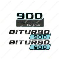 Glacier Blue ABS 700 800 900 ROCKET EDITIN BITURBO 700 800 900 Emblem Car Fender Trunk Sticker For G Class G700 G900 W463 W464 Glacier Blue black