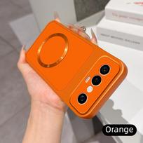 For VIVO X300 FE S50 Pro Mini Case New Lychee Pattern CD Magnetic Ring Ultra-Thin Cover For VIVO X300FE Anti-drop Funda VIVO X300 FE oranžinė