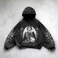2026 Autumn/Winter New Best-selling 3D Retro Gothic Hip-Hop Men'sClothing in Y2K Style Suitable for Street Trendy Dressed Hoodie 3XL white