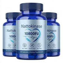 Didelio stiprumo natokinazė 10 800 FU – Itin stipri širdies ir kraujagyslių bei kraujotakos parama (60 veganiškų kapsulių) 3pack