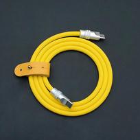2026 Chubby C-C 240W 6A Fast Charging Cable with Pure Copper Conductor Thick Silicone USB-C for iPhone 16/15 Series iPad 0.5 m geltona