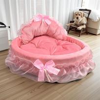 Visų sezonų universalus rudens ir žiemos katės ir šuns lovos kilimėlis, namuose skalbiama princesės lova, neslystantis, minkštas pliušas, šilta augintinio sofa, katės lova ir šuns lova 48*48cm rožinė