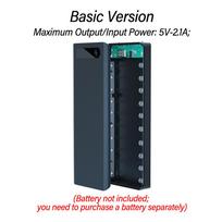 10 Cell 18650 Detachable Solder-Free DIY Power Bank Kit Mobile Power Supply Battery Case  LED Digital Power Display no Battery juoda