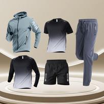 Mens Quick Dry Tracksuit Running Gym Workout Set Loose Fit Outdoor Training Sportswear M