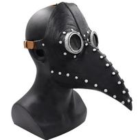 Exclusive Supply Hot-selling Halloween plague doctor mask with long beak for masquerade cosplay Props Gift Black silver bird beak