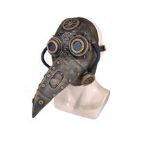 Exclusive Supply Hot-selling Halloween plague doctor mask with long beak for masquerade cosplay Props Gift Vintage Bird Beak Bronze